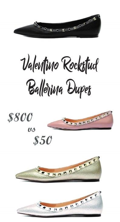 valentino cage rockstud ballerina dupes